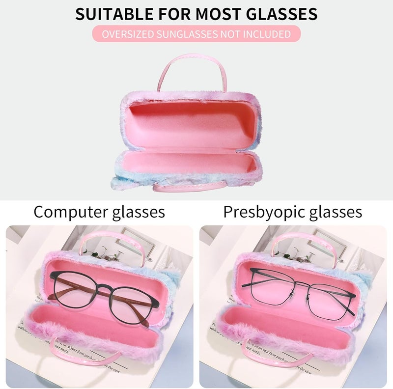 PERFECTSIGHT Store Hard Shell Eyeglasses Case, PU Leather Protective Glasses Case, Cute Eyeglass Case for Women Men Girls - Image 3